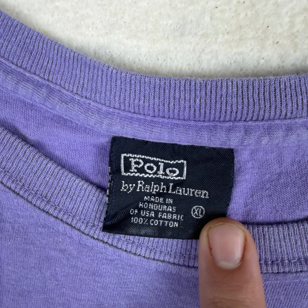 Polo Ralph Lauren Mens XL Purple Short Sleeve T-Shirt Cotton Pony Logo Crewneck